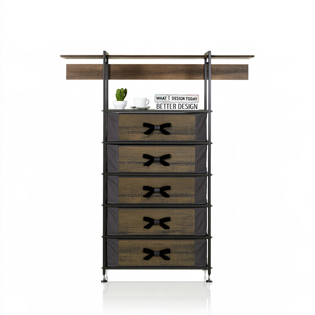 Bureau-organizer met zes lades, kleur grijs