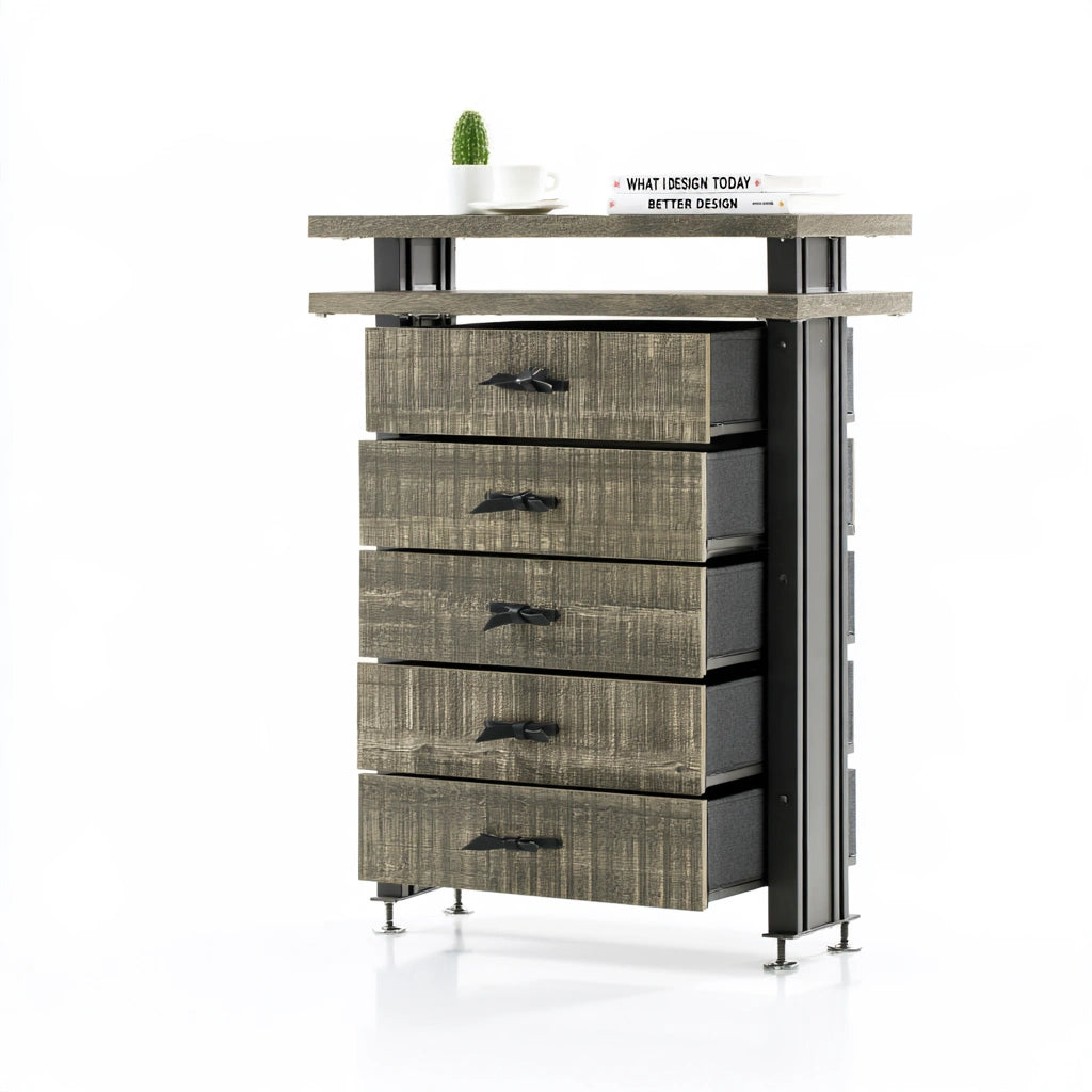 Bureau-organizer met zes lades, kleur grijs