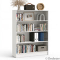 Boekenkast met vijf niveaus, kleur wit